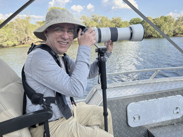 Tom on the Zambezi River cruise