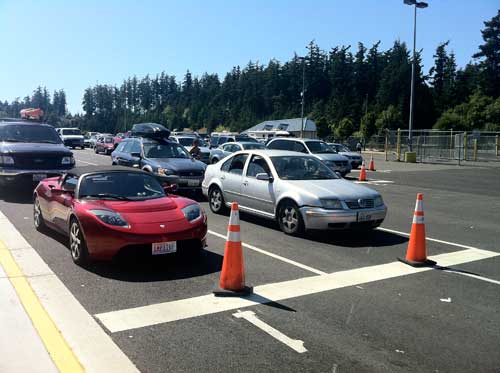 first car in the ferry line