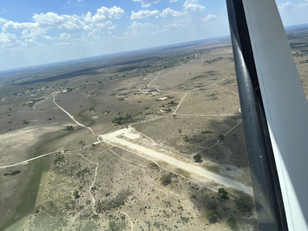 Jao airstrip from the plane