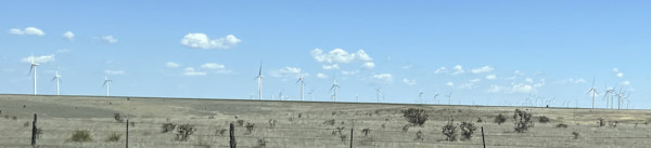 Sea of wind turbines in Texas