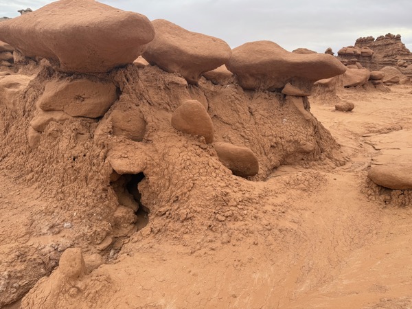 Tunnel carved by water