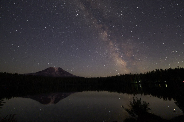Milky Way with Mt. Adams over Takhlakh Lake