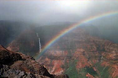 Waimea Canyon with Rainbow