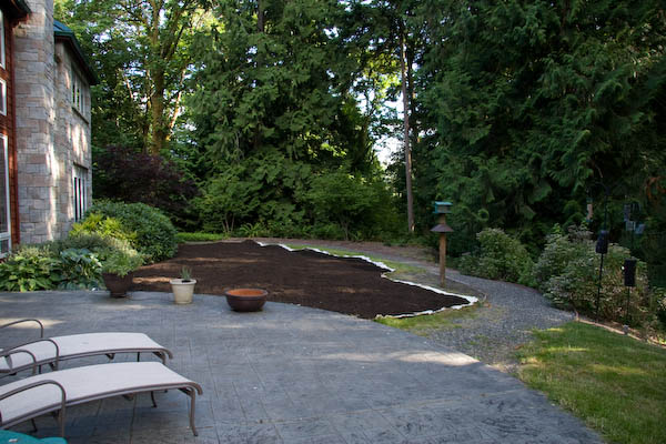 mulch at end of day 2