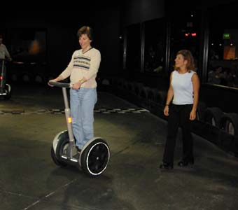 Cathy Rides Segway