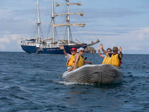 panga departing from the Mary Anne