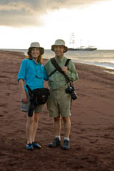 Cathy and Tom on Rabida Island